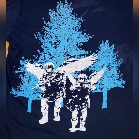 Vintage 1990s/2000s RZST 2 Soilders In Arms Graphic Print T-Shirt USA Size XL B6 - Picture 5 of 5